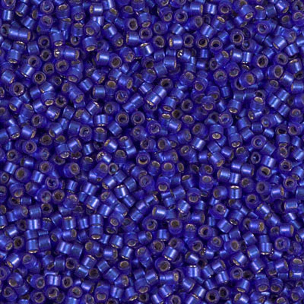 Miyuki Delica Bead 11/0 - DB0696 - Dyed Semi-Frosted Silver Lined Dark Blue Violet
